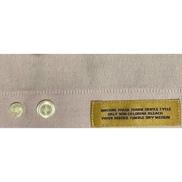 ROUNDTREE & YORKE GOLD LABEL MENS LS BUTTON-DOWN DRESS SHIRT LAVENDER 34 x 17.5 - Picture 7 of 8